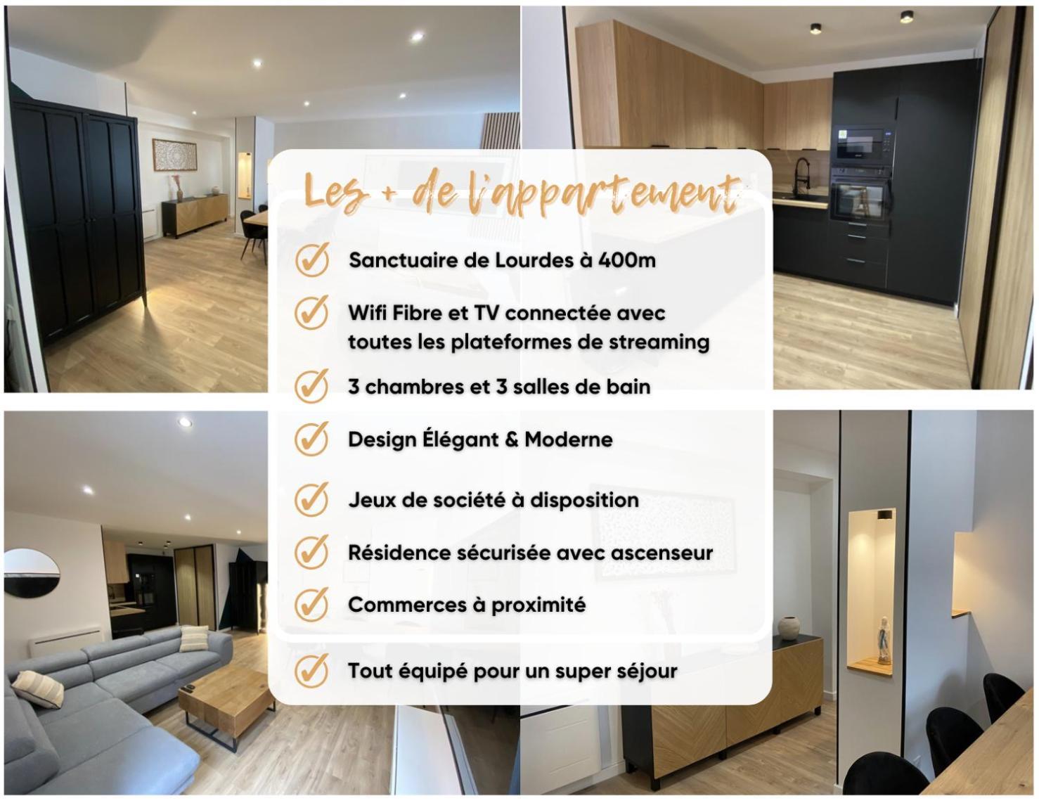 Apartamento Madonna Elegance, Proche Sanctuaire, 95M2 Lourdes Exterior foto